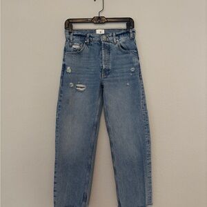 Anine Bing Distressed Cropped Jeans